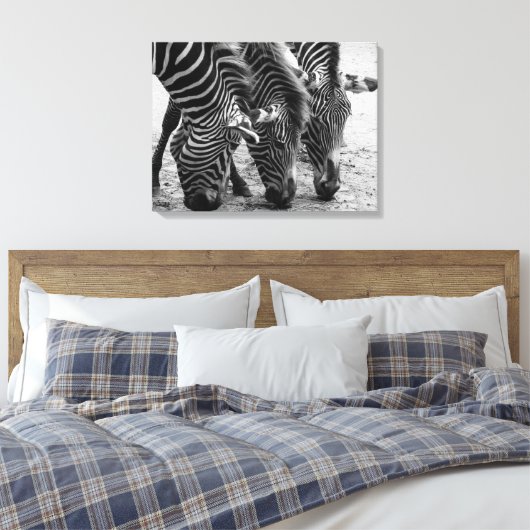 Canvas Art-Zebra's (Insitu (Slaapkamer))