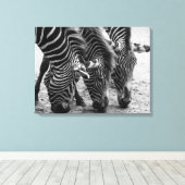 Canvas Art-Zebra's (Insitu (Houten vloer))