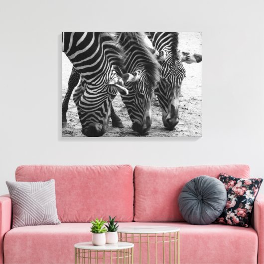 Canvas Art-Zebra's (Insitu (Woonkamer))
