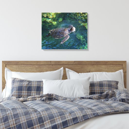 Canvas Art-Zee Turtle (Insitu (Slaapkamer))