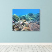Canvas Art-Zee Turtle Afdruk (Insitu (Houten vloer))