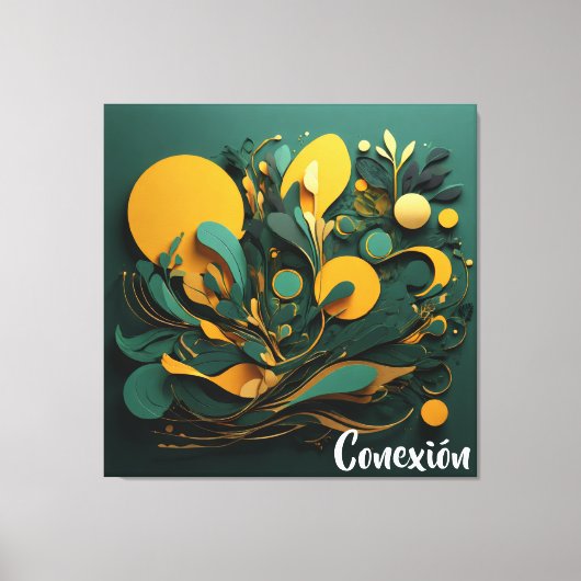 Canvas Arte Abstracto Biodiversidad Viva Conexión Afdruk (Voorkant)