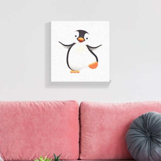 Canvas - Baby Penguin (Insitu (Woonkamer))