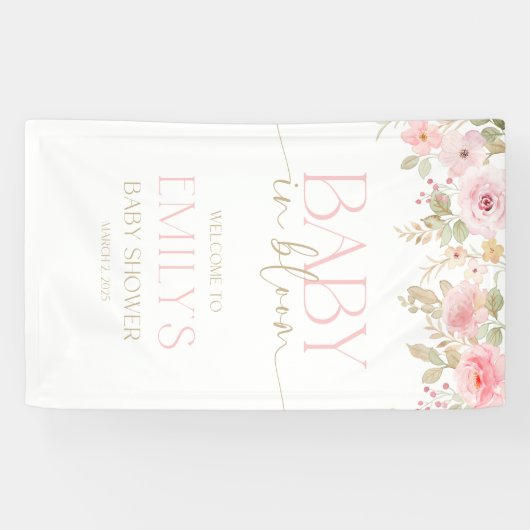 Canvas Baby shower Banner. Outdoor kwaliteit. Spandoek (Horizontaal)