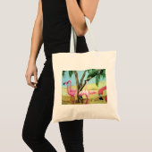 Canvas Bag "The Florida Flamingos" Tote Bag (Voorkant (product))