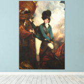 Canvas Banastre Tarleton door Joshua Reynolds Afdruk (Insitu (Houten vloer))
