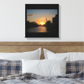 Canvas Berlijn Duitsland Skyline Night Fernsehturm Afdruk (Insitu (Slaapkamer))