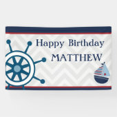 Canvas Birthday Party Sailor Spandoek (Horizontaal)