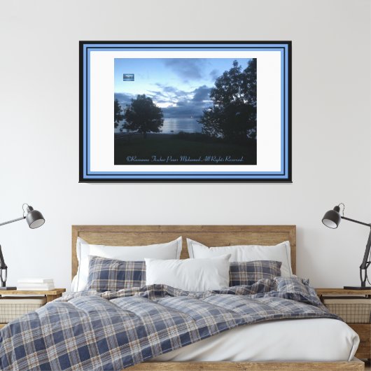 Canvas Blauw/Blk(WaterFront115)RFPMDesigns©️2019/2 (Insitu (Slaapkamer))