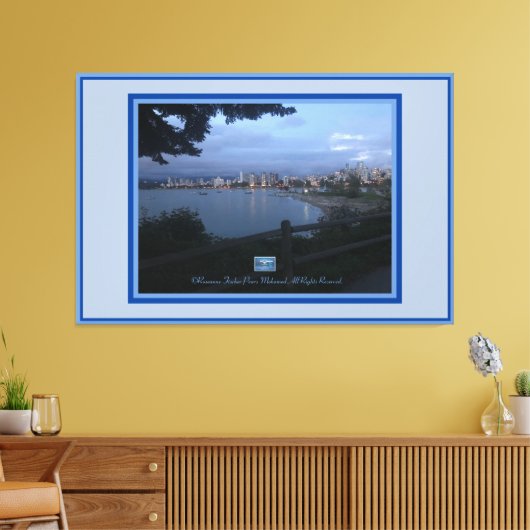 Canvas Blauw (Water Front 111) RFPMDesigns ©️2019/ (Insitu (Woonkamer))