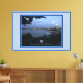 Canvas Blauw (Water Front 111) RFPMDesigns ©️2019/ Afdruk (Insitu (Woonkamer))