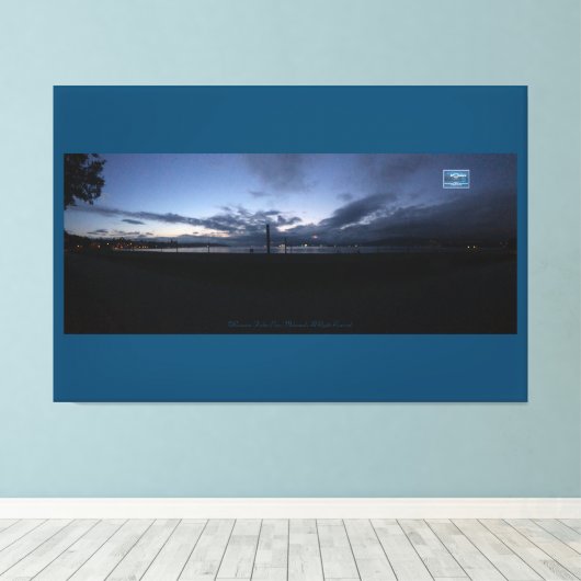 Canvas Blauwgroen (Water Front 117) RFPMDesigns©️2 Afdruk (Insitu (Houten vloer))