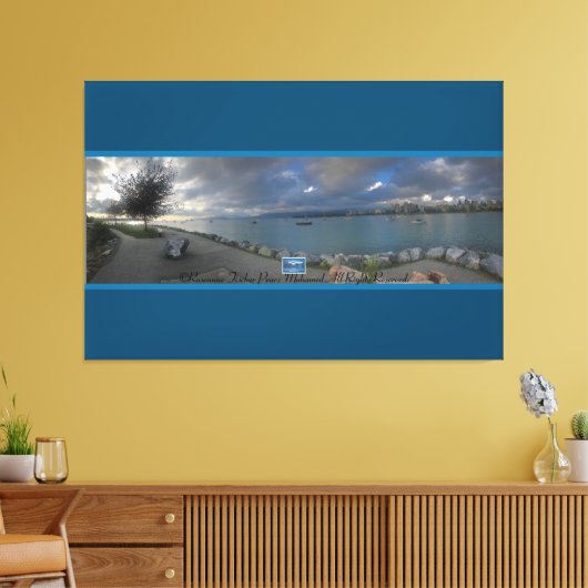 Canvas Blauwgroen (Water Front 24) RFPMDesigns ©️2 (Insitu (Woonkamer))