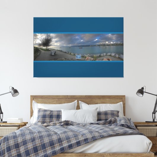 Canvas Blauwgroen (Water Front 24) RFPMDesigns ©️2 (Insitu (Slaapkamer))