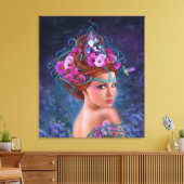 Canvas Bloem koningin (Insitu (Woonkamer))