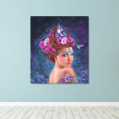 Canvas Bloem koningin Afdruk (Insitu (Houten vloer))