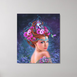 Canvas Bloem koningin Afdruk