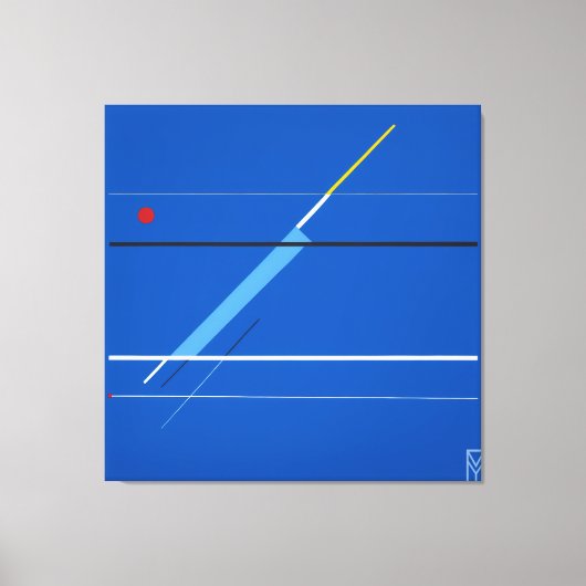 Canvas Blue Screen: Kandinsky's Art Afdruk (Voorkant)
