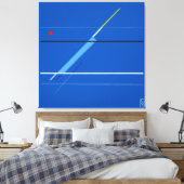 Canvas Blue Screen: Kandinsky's Art Afdruk (Insitu (Slaapkamer))
