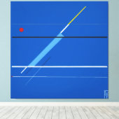 Canvas Blue Screen: Kandinsky's Art Afdruk (Insitu (Houten vloer))