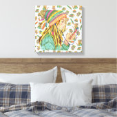 Canvas Boho Hoed Meisje Thema Afdruk (Insitu (Slaapkamer))