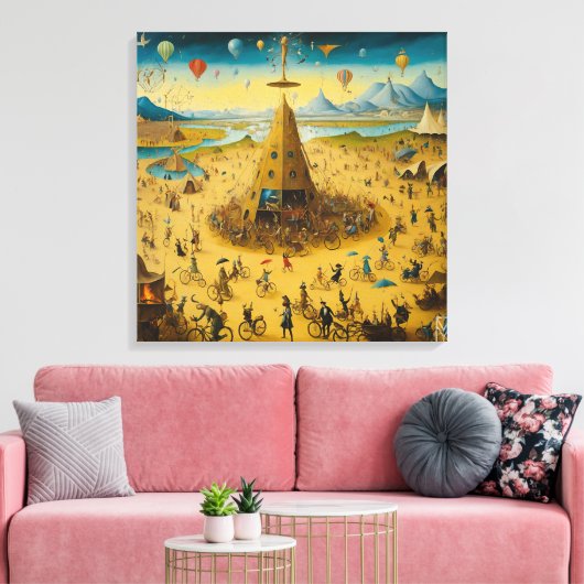 Canvas Bosch and the Chaos of Burning Man (Insitu (Woonkamer))