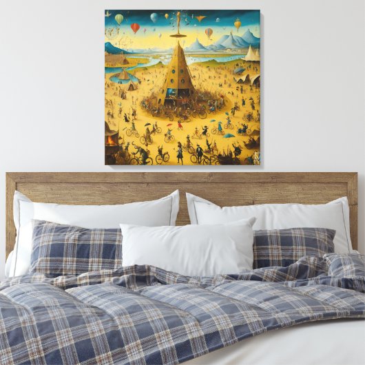 Canvas Bosch and the Chaos of Burning Man (Insitu (Slaapkamer))