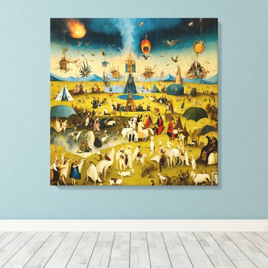 Canvas Bosch and the Fury of Burning Man (Insitu (Houten vloer))