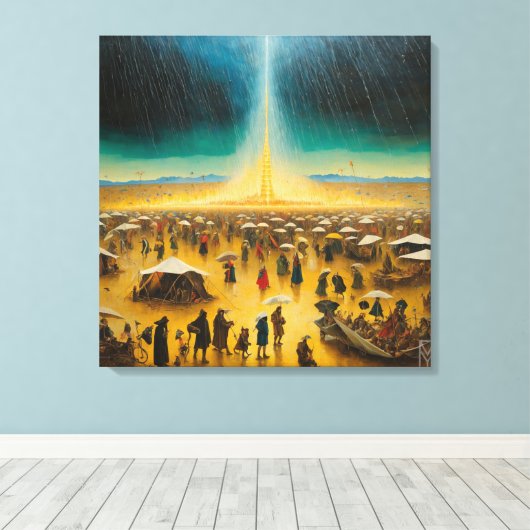 Canvas Bosch Transforms the Storm at Burning Man (Insitu (Houten vloer))