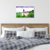 Canvas Bran Castle Afdruk (Insitu (Slaapkamer))