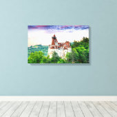 Canvas Bran Castle Afdruk (Insitu (Houten vloer))