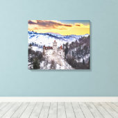 Canvas Bran Castle Afdruk (Insitu (Houten vloer))