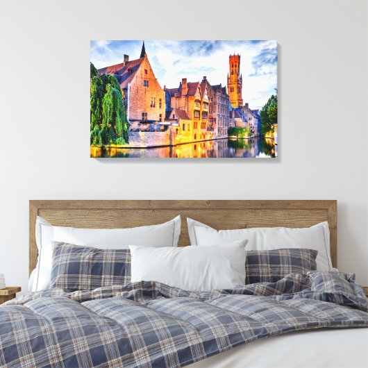 Canvas Brugge Afdruk (Insitu (Slaapkamer))