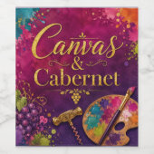 Canvas & Cabernet Schilder- en Sfeerfeest | Kleurr Wijn Etiket (Enkel label)
