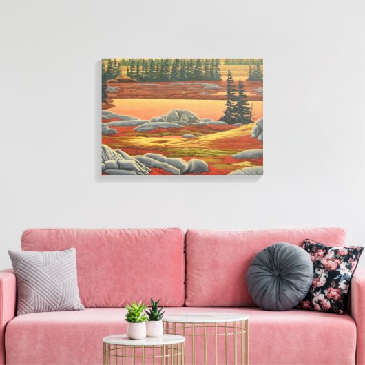 Canvas Canvas Beer Canvas in Canadees landschap (Insitu (Woonkamer))