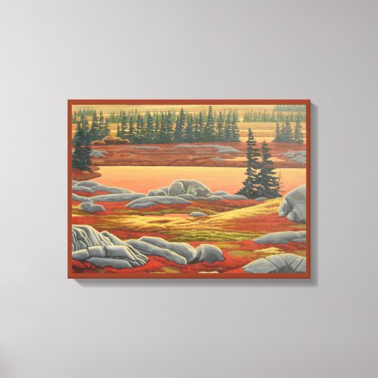 Canvas Canvas Beer Canvas in Canadees landschap Afdruk (Voorkant)