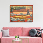 Canvas Canvas Beer Canvas in Canadees landschap Afdruk (Insitu (Woonkamer))