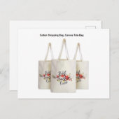 Canvas Canvas tas Calico Bag Logo Print Shopping B Briefkaart (Voorkant / Achterkant)