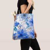 Canvas Canvas tas, Canvas tas met bloemenprint, (Dichtbij)