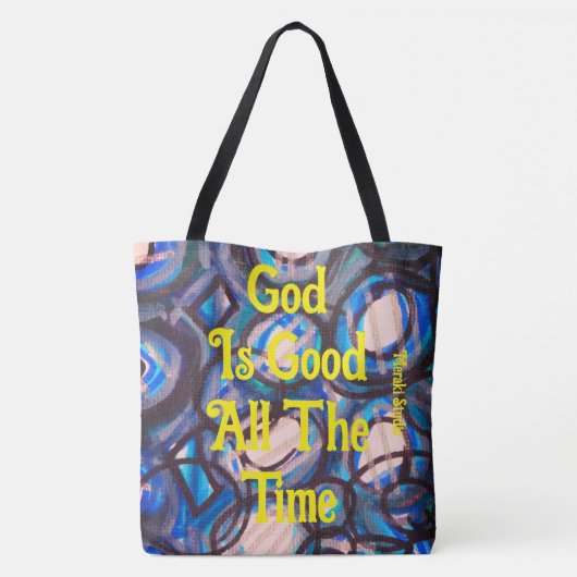 Canvas canvas tas: "God is altijd goed Tote Bag (Achterkant)