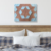 Canvas - Castle Quilt Pattern Afdruk (Insitu (Slaapkamer))
