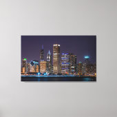 Canvas - Chicago Skyline Illinois met Night Sky (Voorkant)