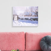 Canvas Claude Monet De ekster Winter Landschap Afdruk (Insitu (Woonkamer))