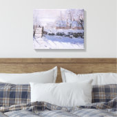 Canvas Claude Monet De ekster Winter Landschap Afdruk (Insitu (Slaapkamer))