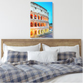 Canvas Colosseum Rome Italië Afdruk (Insitu (Slaapkamer))