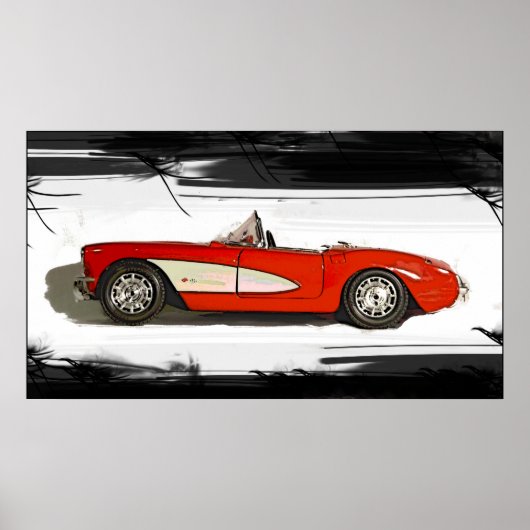Canvas Corvette Poster (Voorkant)