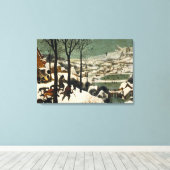 Canvas De jagers in de sneeuw Pieter Bruegel Afdruk (Insitu (Houten vloer))