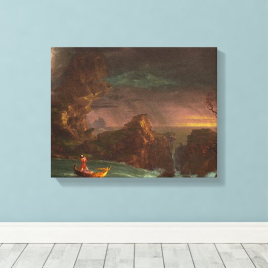 Canvas De reis van het leven, mannelijkheid, Thoma Afdruk (Insitu (Houten vloer))