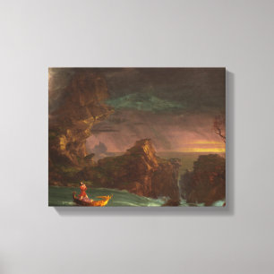 Canvas De reis van het leven, mannelijkheid, Thoma Afdruk