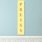 Canvas — eerste/familie/achternaam — afdruk (Insitu (Houten vloer))